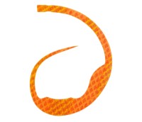 START Silicone Necktie Magic Curly Jr. #20 Shimmer Orange SK