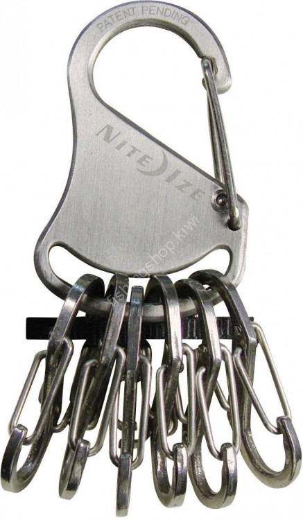 NITE IZE NI02224 KeyRack™ S-Biner® Stainless Steel EX Silver