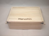 MARUSHIN Wooden Bait Box Open-Close Type Size L