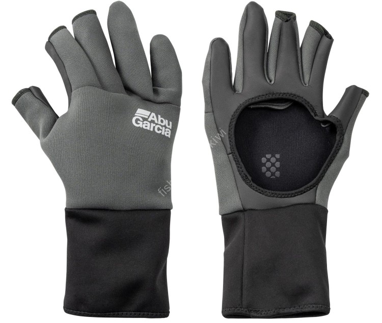 ABU GARCIA Long Cuffs NP Glove 3F Palmless L Gray