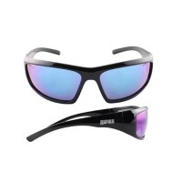 RAPALA SC Series Sunglasses RSG-SC84WRE Shiny Black/White Blue Revo Mirror