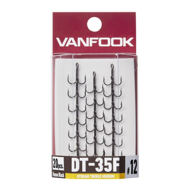 VANFOOK Stream Treble Medium DT-35F [Fluorine Black] #10 (20pcs)