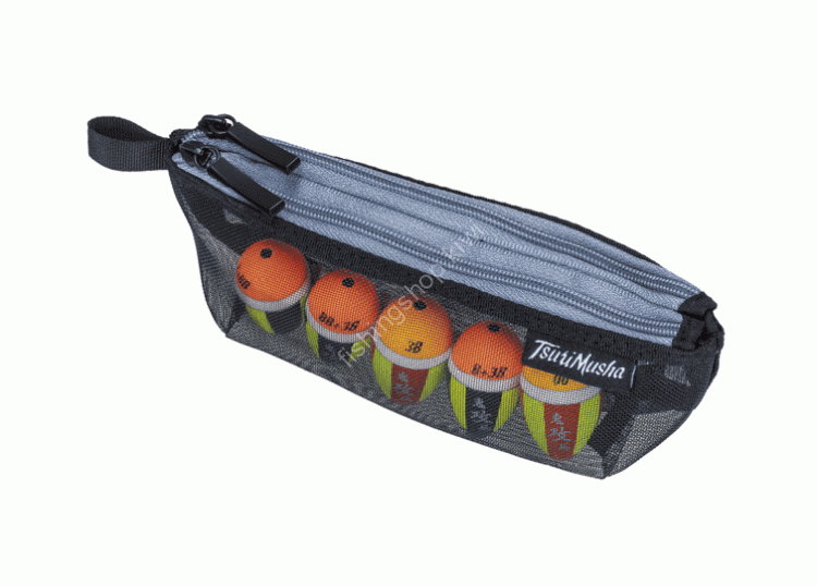 TSURI MUSHA Washable Tiny Twin Pouch #Black