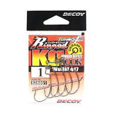 DECOY Ringed KG Hook Worm417 [NS Black] #1 (5pcs)