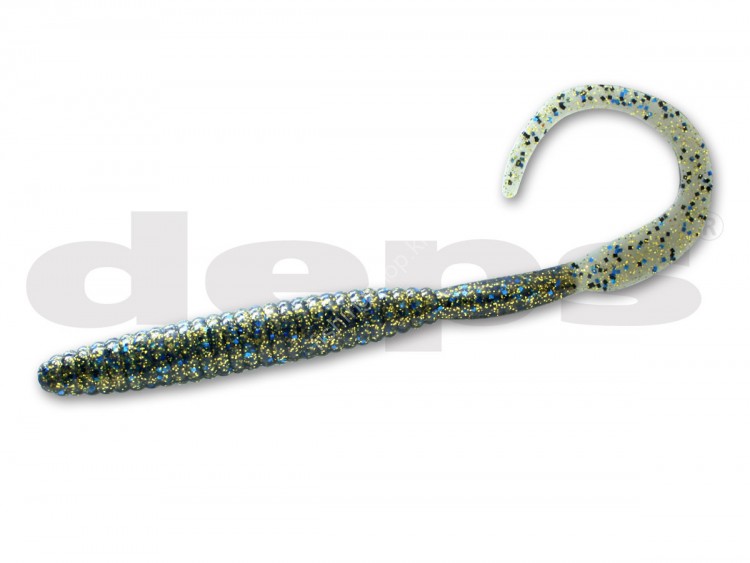 DEPS Deathadder Jumbo Curly 7" 24 Smoke Pepper Blue & Gold