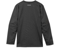 SHIMANO SH-022W Dry Logo T-shirt Long Sleeve Charcoal S