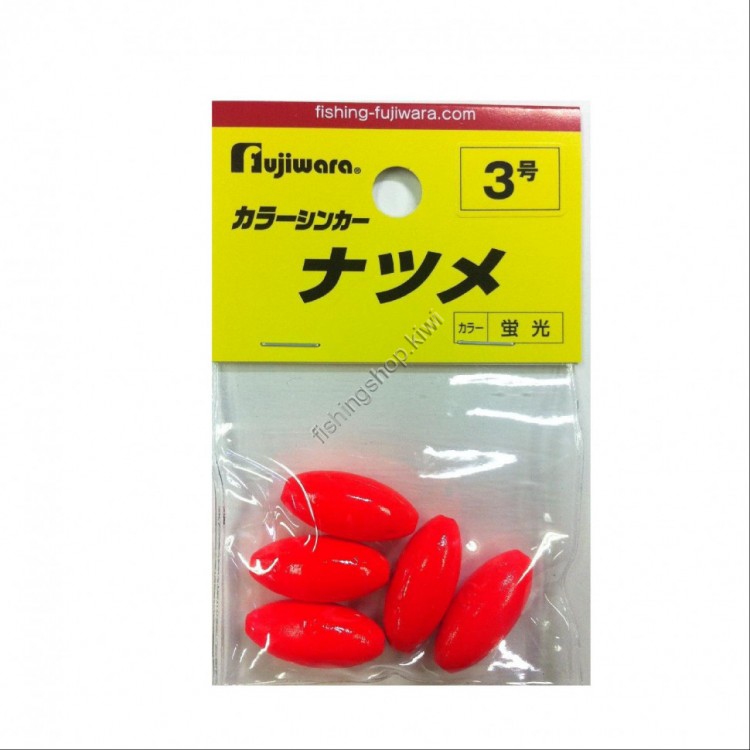 Fujiwara Colour Sinker Jujube No.3 Fluorescent Red