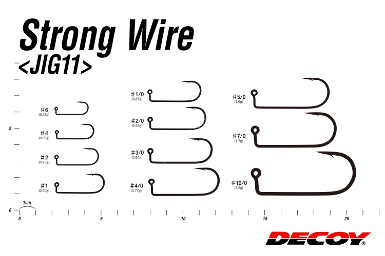 DECOY Strong Wire JIG11 Silver #3/0 Hooks, Sinkers, Other buy at