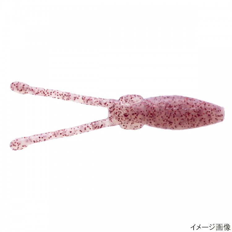 BERKLEY G2SQBSQ1.8-CLRR Gulp! SW Baby Squid 1.8 in Clear Red Fleck