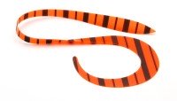 RISE JAPAN Namidama Necktie Thick Short Curly #NF12 Orange Black Zebra