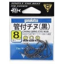 GAMAKATSU Chinu Ring Eye [NS Black] #8 (8pcs)