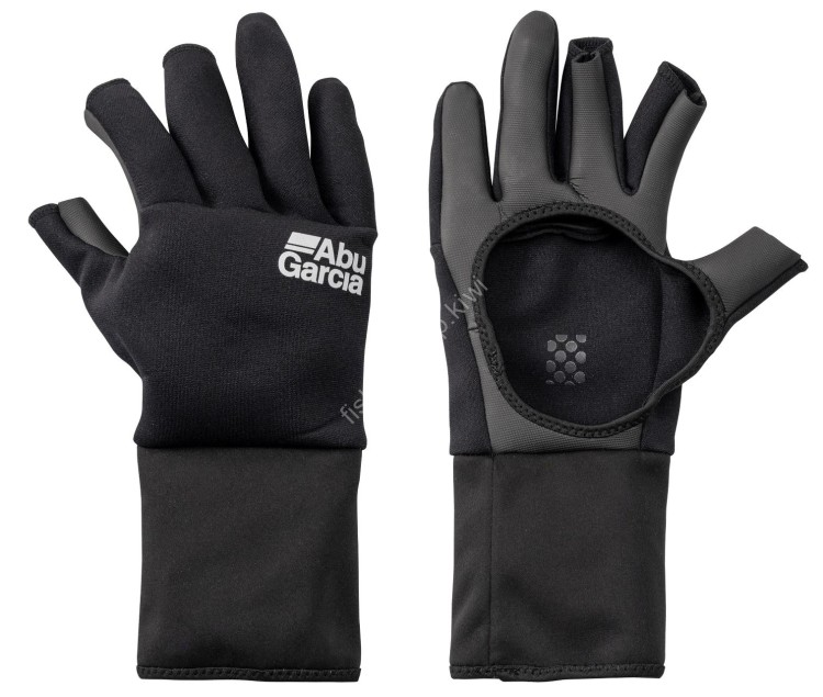 ABU GARCIA Long Cuffs NP Glove 3 Finger Palmless (Black) L