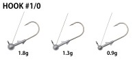 DEPS Midst Jig Head 1.8g #1/0 (4pcs)