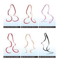 GAMAKATSU Luxxe 19-247 Ohgen Silicone Necktie Extra Fine Short Curly #50 Solid Red Gold Spot