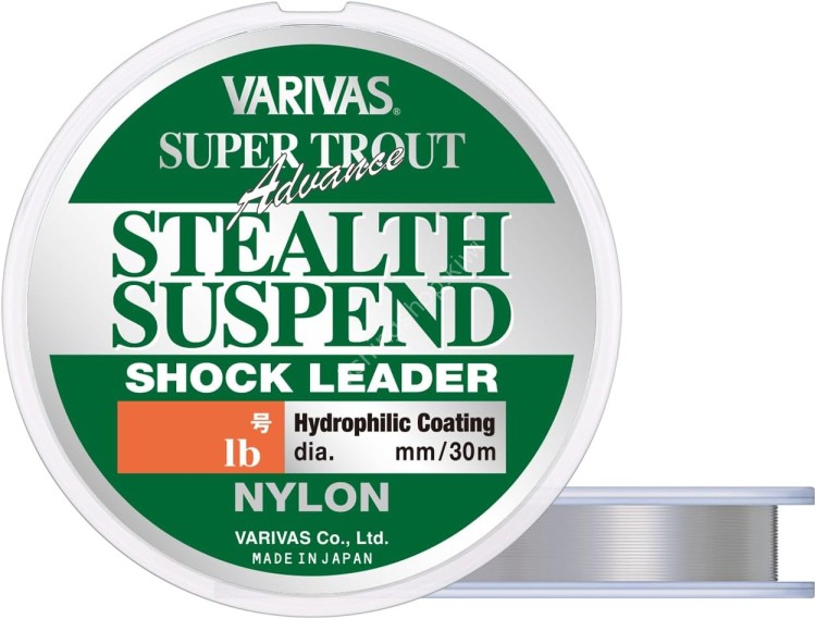 VARIVAS Super Trout Advance Stealth Suspend Shock Leader Nylon [Misty Gray] 30m #1.2 (5lb)