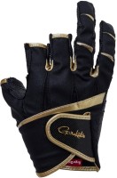 GAMAKATSU GM7295 Ergo Grip Gloves 3 Pieces (Black x Gold) LL