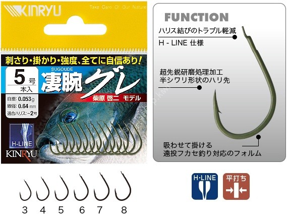 KINRYU Sugoude Gure [Stealth Green] #4 (12pcs)