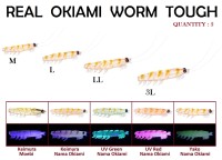 DAIWA Real Okiami Worm Tough M #UV Red Nama Okiami