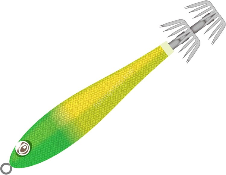 KIZAKURA 61701 Egi-bow Dia Metal No.15 #02. Glow Lime Chart
