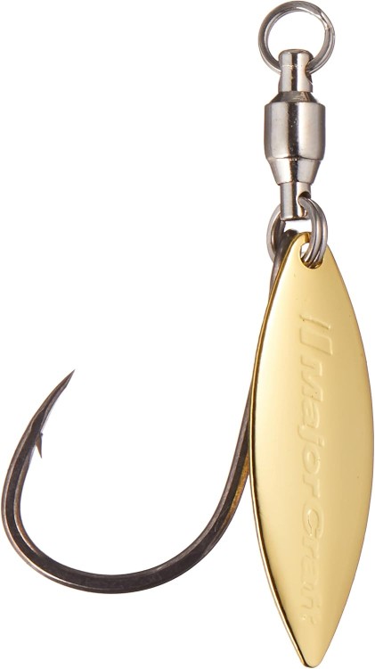 MAJOR CRAFT Blade S-Hook/N Easy Blade Single Hook Normal #10 #001 Gold