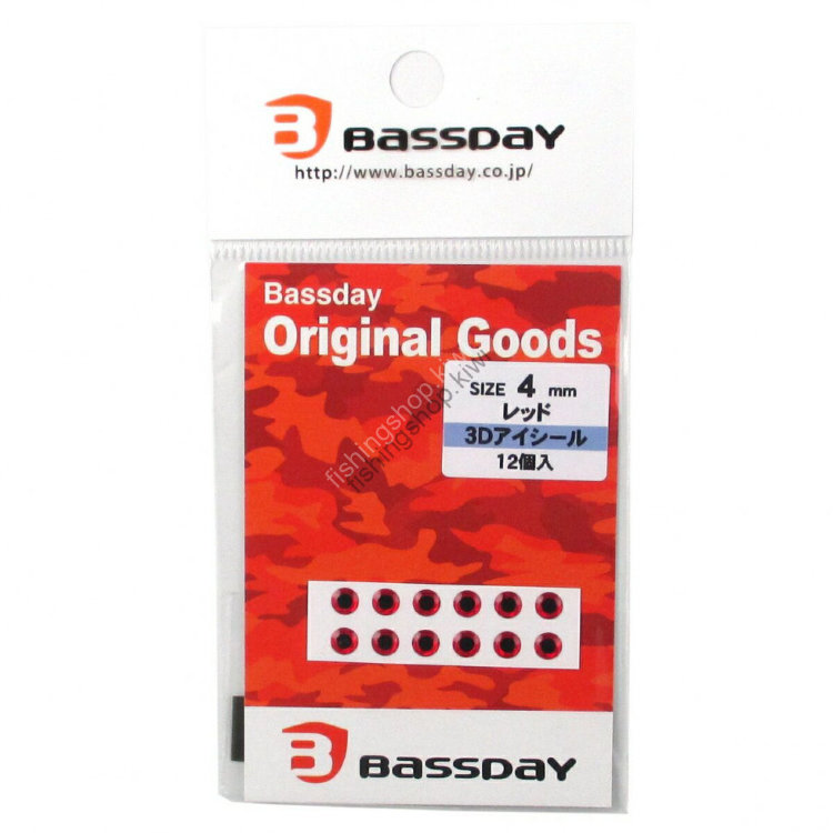 BASSDAY 3D Eye Seal 4 mm Red