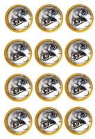SEVEN Eyeball Sticker with Logo Medium 12 pieces
