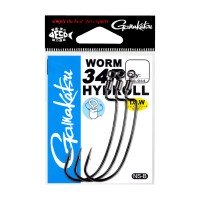GAMAKATSU TGW Worm 34R Hydroll [NS Black] #2/0 (4pcs)