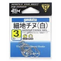 GAMAKATSU Hosoji Chinu [White] #3 (15pcs)