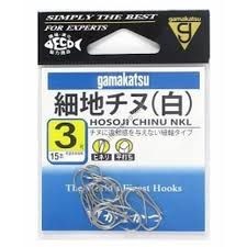 GAMAKATSU Hosoji Chinu [White] #3 (15pcs)