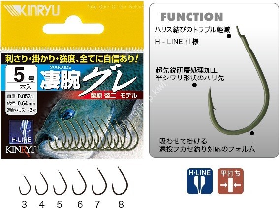 KINRYU Sugoude Gure [Stealth Green] #5 (12pcs)