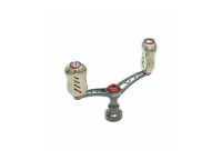 LIVRE 3737 Double Handle Wing 80 Fino Knob for Shimano S2 #Gunmetal/Red