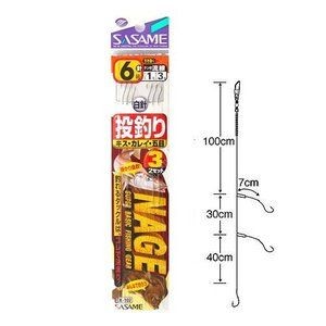 SASAME TouDai Bari K-102 [White] 3 Hook 6-1 (2pcs)