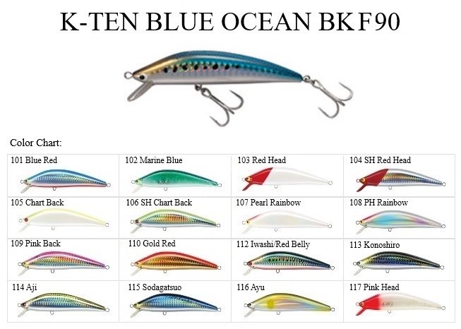 TACKLE HOUSE K-ten Blue Ocean BKF90 #101 Blue Red