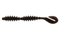 JACKALL BinBin Worm Trailer Tai Worm ViVi #F116 Black Red Flake