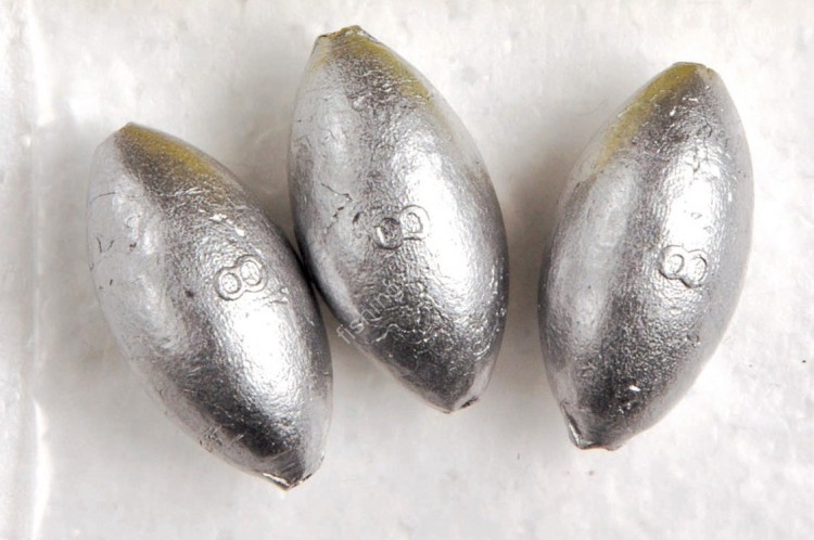 FUJIWARA Eco sinker Natsume 3号 (5pcs) #Silver