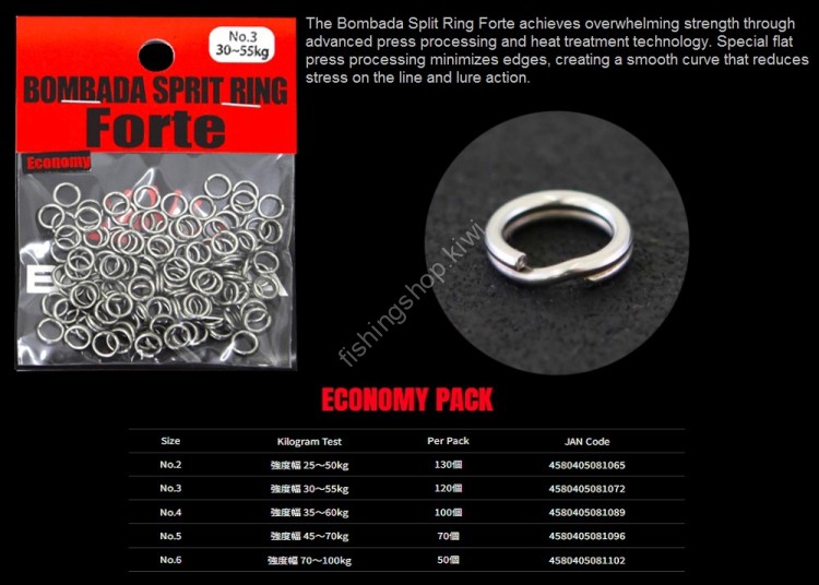BOMBA DA AGUA Bombada Split Ring Forte #2 (Economy Pack)