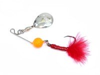 MUKAI B-Ball Feather # B-BF1 Fluorescent Orange / Red