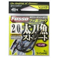 SASAME Tachiuo Straight Hook DTS22 [Fluorine] #2/0 (5pcs)