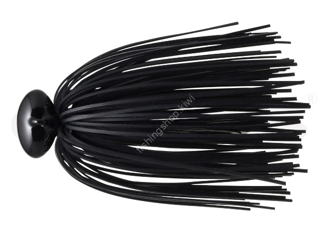 DEPS Hype Football Jig 3/8oz Silicone Fine Skirt #63SF Black