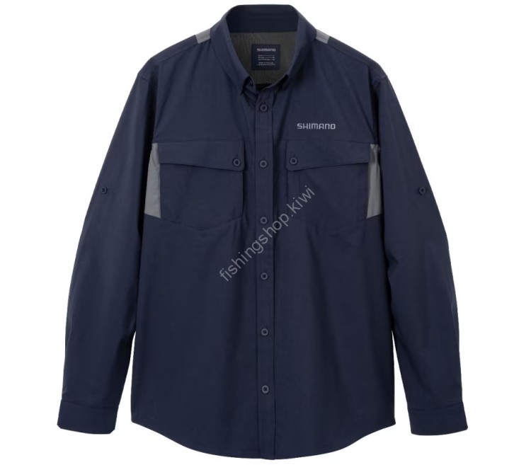 SHIMANO SH-000W Prestige Shirt Navy M