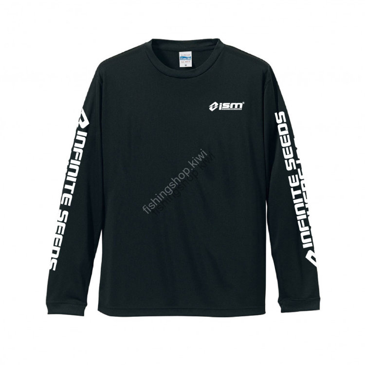 ism(INFINITE SEEDS MAKERS) DRY MESH LONG T-SHIRT BK-LT-002-S S BLACK