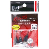DUO Realis Spin Hook [Matte Black] #1/0 3.5g (3pcs)