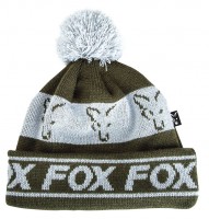 FOX Green/Silver - Lined Bobble Hat