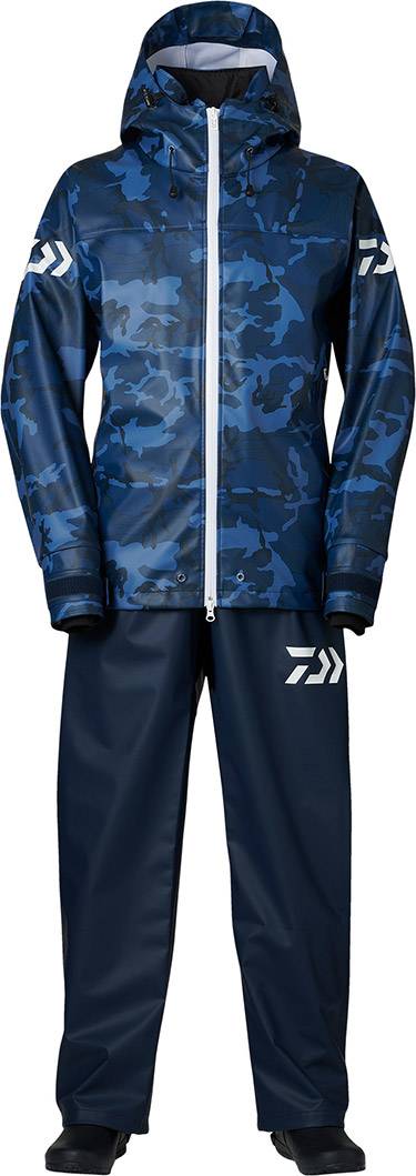 Daiwa DR-6023 Lサイズ 迷彩レインウェア DAIWA DR-6023 PU Ocean Light Rain Suit Navy Camo 2XL Wear buy at