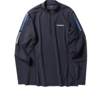 SHIMANO SH-040X Water Repellent Half Zip Shirt Long Sleeve (Black) M