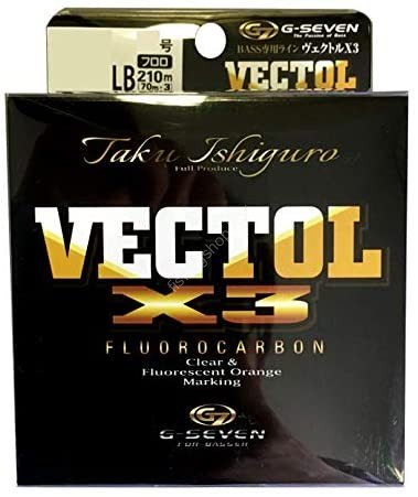 LINE SYSTEM G-Seven Vectol X3 [Clear & Fluorescent Orange Marking] 210m #1 (4lb)