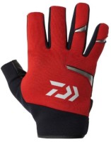 DAIWA DG-8424W Cold Protection Light Grip Gloves 3 Long Cut (Red) XL