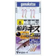 GAMAKATSU Fune-zuri Kisu Shot 2 Piece Rig [Red] 7-1