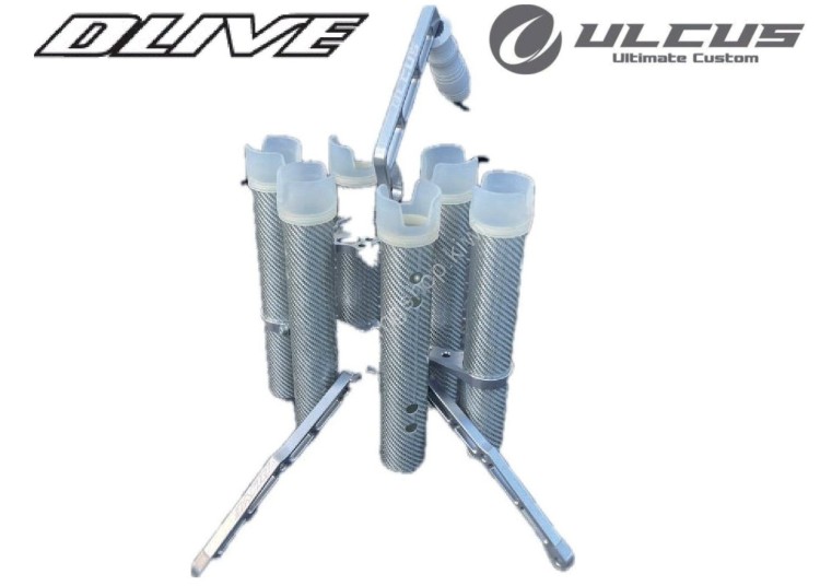 DLIVE×ulcus Rod Stand FORCE 6pcs specification #Silver Carbon tone