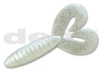 DEPS DeathAdder Grab Twin Tail 4.5" #09 Pearl White/Silver Flakes